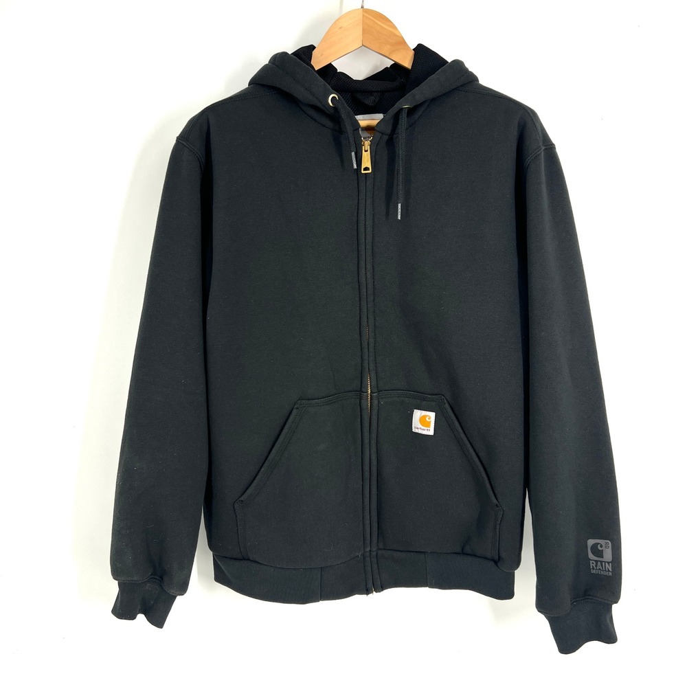 Carhartt Rain Defender Thermal Lined Full Zip Hoodie Black Mens Small 100632-001